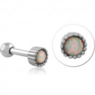 SURGICAL STEEL JEWELED TRAGUS MICRO BARBELL