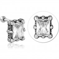 SURGICAL STEEL JEWELLED TRAGUS MICRO BARBELL - EAGLE CLAW