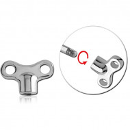 SURGICAL STEEL MICRO THREADED WIND UP ATTACHMENT PIERCING