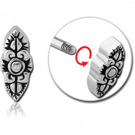 SURGICAL STEEL MICRO ATTACHMENT FOR 1.2MM THREADED PINS - FILIGREE PIERCING
