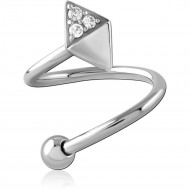 SURGICAL STEEL MICRO BODY SPIRAL PIERCING