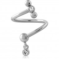 SURGICAL STEEL MICRO BODY SPIRAL PIERCING
