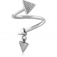 SURGICAL STEEL MICRO BODY SPIRAL PIERCING