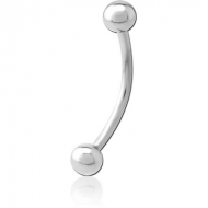 SURGICAL STEEL THREADLESS CURVED BARBELL PIERCING