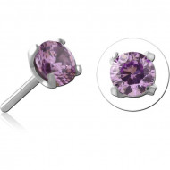 SURGICAL STEEL JEWELLED THREADLESS ATTACHMENT - ROUND PIERCING