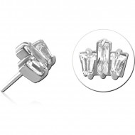 SURGICAL STEEL JEWELED THREADLESS ATTACHMENT