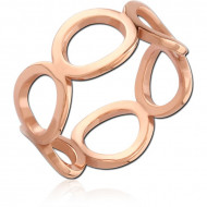ROSE GOLD PVD COATED SURGICAL STEEL RING