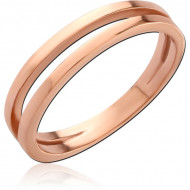 ROSE GOLD PVD COATED SURGICAL STEEL RING