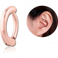 ROSE GOLD PVD COATED SURGICAL STEEL ROOK CLICKER PIERCING