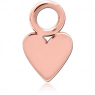 ROSE GOLD PVD COATED TITANIUM SLIDING CHARM FOR HINGED SEGMENT RING