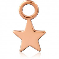 ROSE GOLD PVD COATED TITANIUM SLIDING CHARM FOR HINGED SEGMENT RING