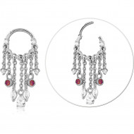 STERLING SILVER 925 RHODIUM PLATED JEWELED MULTI PURPOSE CLICKER