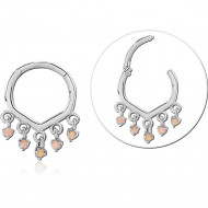 STERLING SILVER 925 RHODIUM PLATED JEWELED MULTI PURPOSE CLICKER