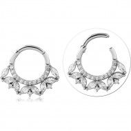 STERLING SILVER 925 RHODIUM PLATED JEWELED MULTI PURPOSE CLICKER