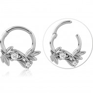 STERLING SILVER 925 RHODIUM PLATED JEWELED MULTI PURPOSE CLICKER