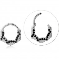 STERLING SILVER 925 RHODIUM PLATED JEWELED MULTI PURPOSE CLICKER