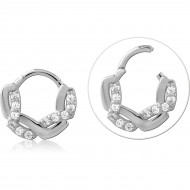 STERLING SILVER 925 RHODIUM PLATED JEWELED MULTI PURPOSE CLICKER