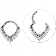 STERLING SILVER 925 RHODIUM PLATED JEWELED MULTI PURPOSE CLICKER