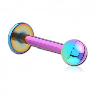 RAINBOW PVD COATED SURGICAL STEEL MICRO LABRET PIERCING