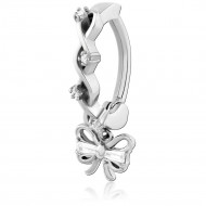 SURGICAL STEEL JEWELED BELLY CLICKER