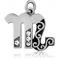 SURGICAL STEEL JEWELED CHARM