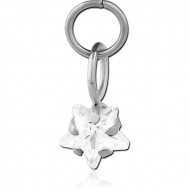 SURGICAL STEEL SLIDING JEWELED CHARM