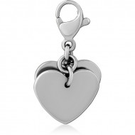 SURGICAL STEEL CHARM WITH LOBSTER LOCKER