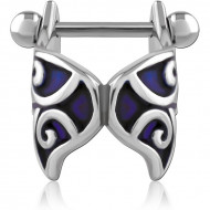 SURGICAL STEEL CARTILAGE SHIELD - WINGS PIERCING