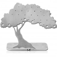 SURGICAL STEEL MATT FINISH COMBO DISPLAY HOLE 1.8 MM FOR CLICKERS AND HOLE 0.6 MM FOR THREADLESS TOPS WITH SILICONE SLEEVE-TREE