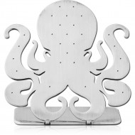 SURGICAL STEEL MATT FINISH DISPLAY HOLE 0.6 MM FOR THREADLESS TOPS WITH SILICONE SLEEVE-OCTOPUS PIERCING