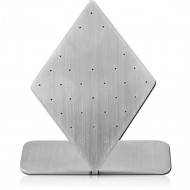 SURGICAL STEEL MATT FINISH DISPLAY HOLE 0.6 MM FOR THREADLESS TOPS WITH SILICONE SLEEVE-DIAMOND PIERCING