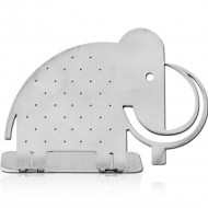 SURGICAL STEEL MATT FINISH DISPLAY HOLE 0.6 MM FOR THREADLESS TOPS WITH SILICONE SLEEVE-ELEPANT PIERCING