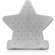 SURGICAL STEEL MATT FINISH DISPLAY HOLE 0.6 MM FOR THREADLESS TOPS WITH SILICONE SLEEVE-STAR PIERCING