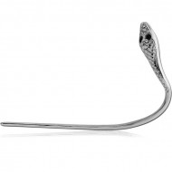 SURGICAL STEEL EYEBROW - SNAKE HEAD LEFT PIERCING