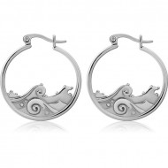 SURGICAL STEEL HOOP EARRINGS PAIR