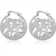 SURGICAL STEEL HOOP EARRINGS PAIR