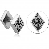 SURGICAL STEEL FAKE PLUG PIERCING