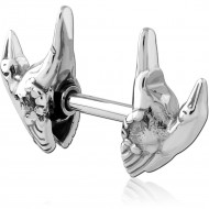 SURGICAL STEEL FAKE PLUG PIERCING
