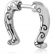 SURGICAL STEEL FAKE PLUG PIERCING