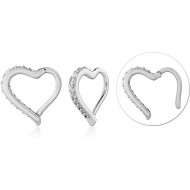 SURGICAL STEEL HINGED CLICKER - HEART