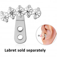 SURGICAL STEEL JEWELED TRAGUS WRAP