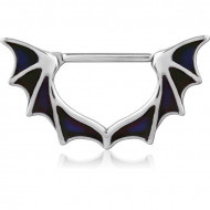 SURGICAL STEEL NIPPLE CLICKER - BAT WINGS PIERCING