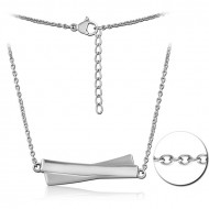 SURGICAL STEEL JEWELED NECKLACE WITH PENDANT