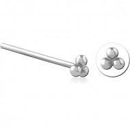 SURGICAL STEEL STRAIGHT NOSE STUD PIERCING