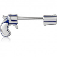 SURGICAL STEEL NIPPLE BAR - GUN