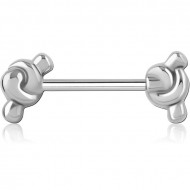 SURGICAL STEEL ATTACHMENT FOR NIPPLE BAR