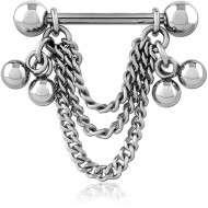 SURGICAL STEEL CHAIN NIPPLE SHIELD PIERCING