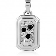 SURGICAL STEEL JEWELED PENDANT