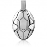 SURGICAL STEEL JEWELED PENDANT