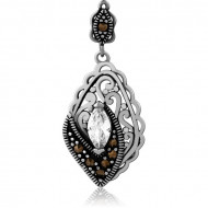 SURGICAL STEEL JEWELED PENDANT